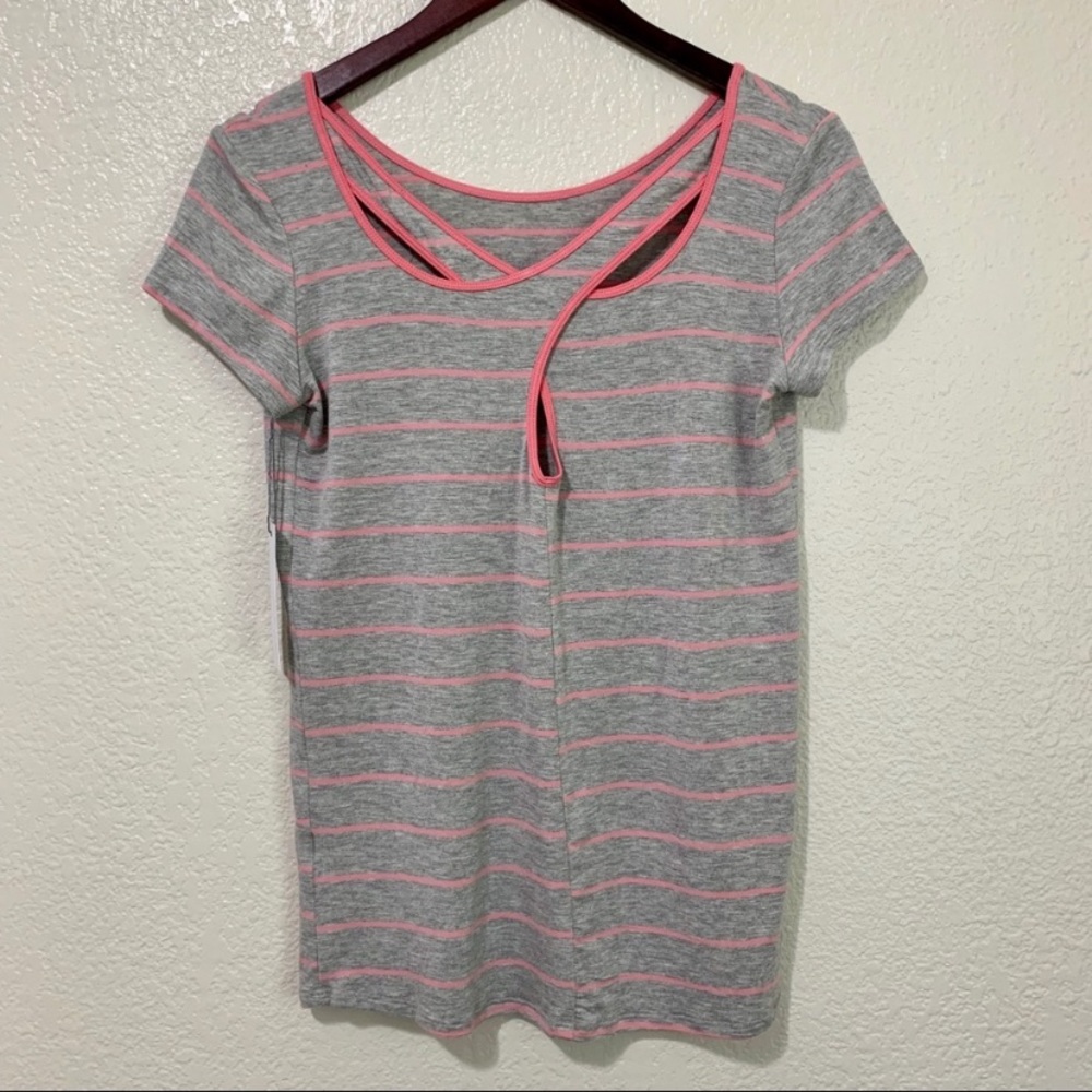 Stitch Fix Loveappella Dahalia Cross Back Tee - Picture 5 of 6